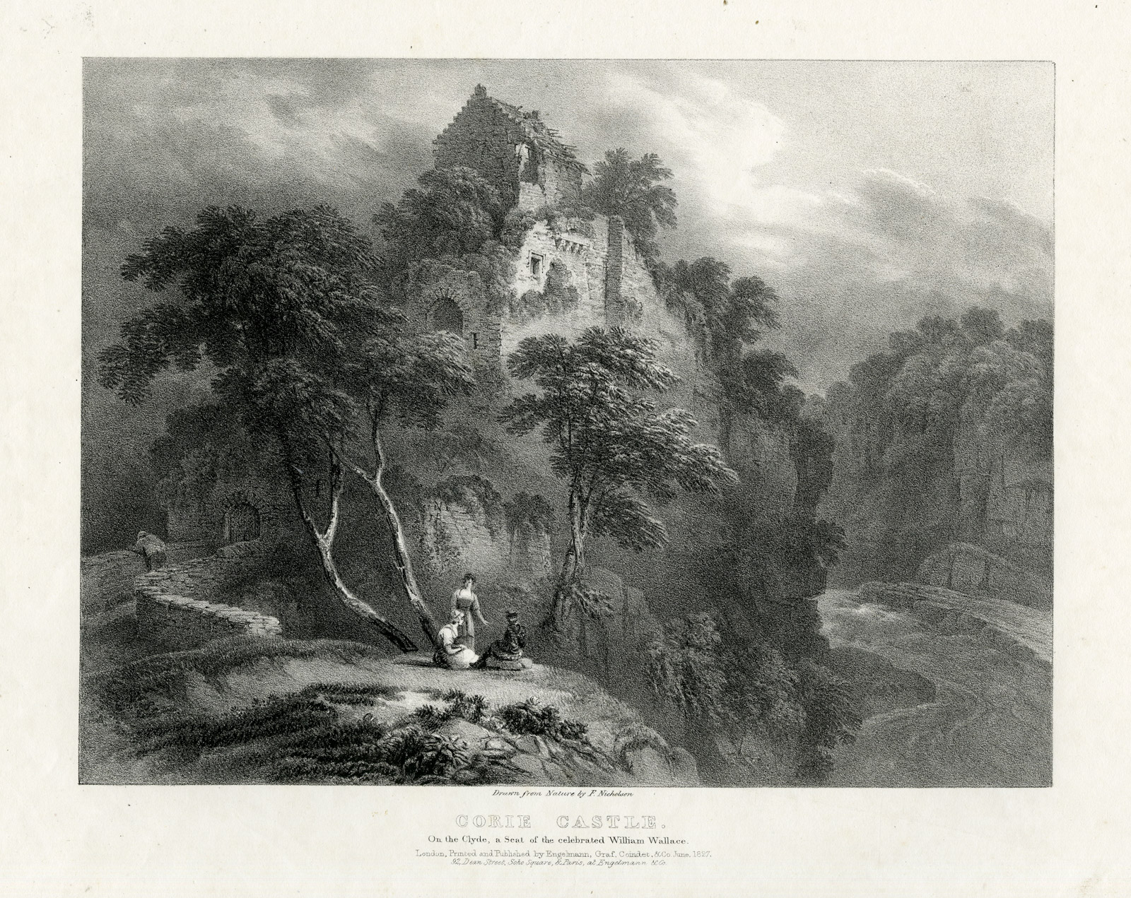 , Rare Set of 24 Antique Prints-VIEWS OF SCOTLAND-Francis Nicholson-Engelmann-1827, Pictura Antique Prints