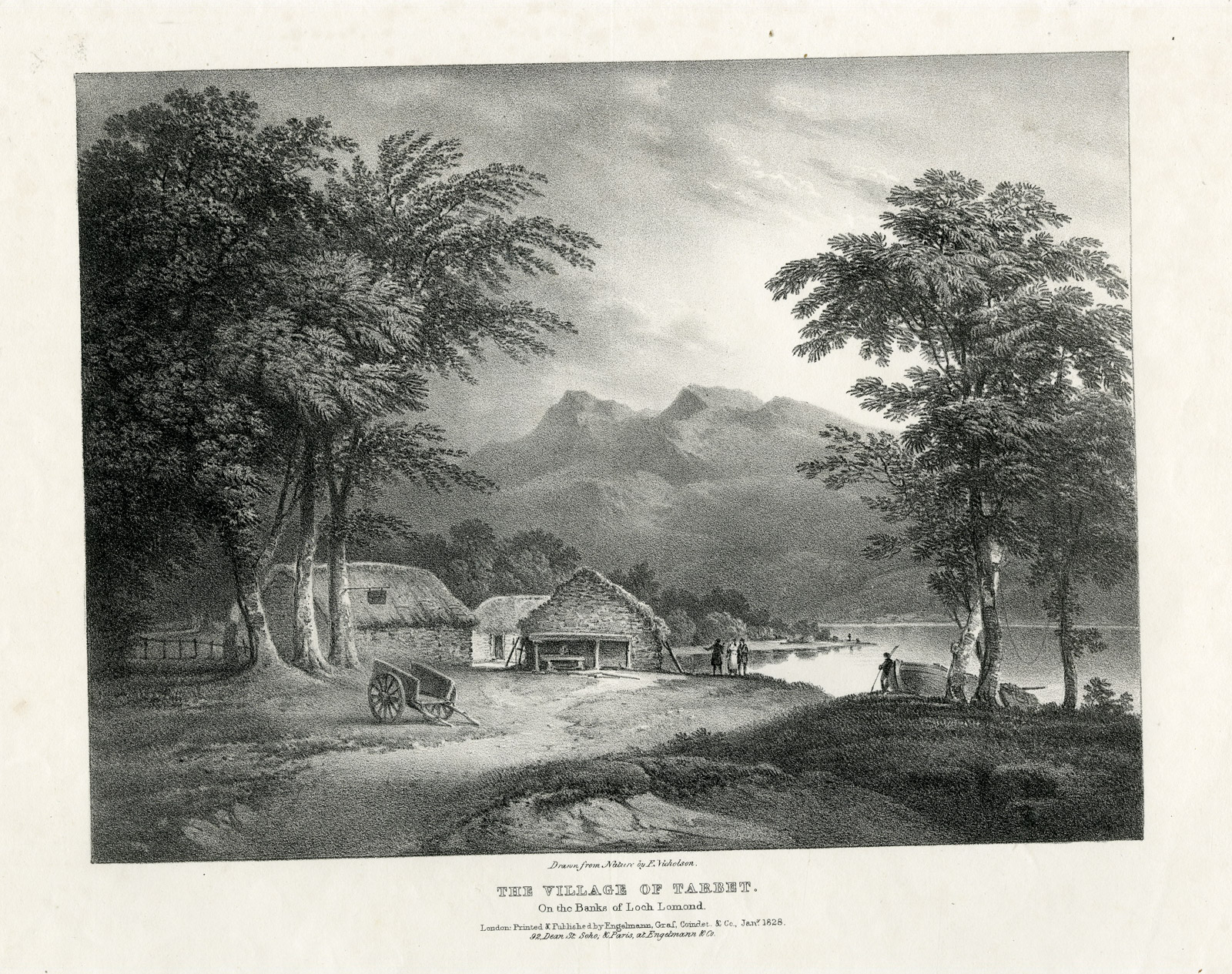 , Rare Set of 24 Antique Prints-VIEWS OF SCOTLAND-Francis Nicholson-Engelmann-1827, Pictura Antique Prints