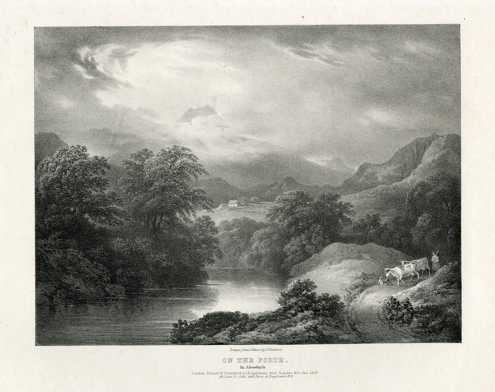 , Rare Set of 24 Antique Prints-VIEWS OF SCOTLAND-Francis Nicholson-Engelmann-1827, Pictura Antique Prints
