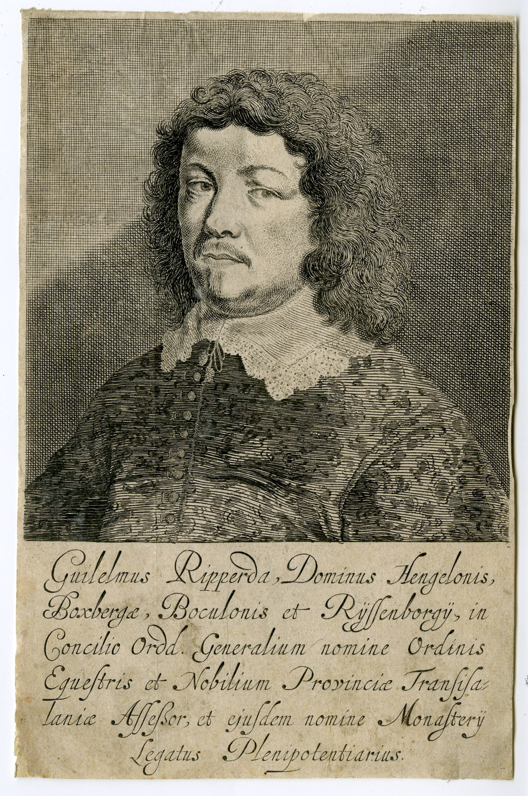 , Antique Print-WILLEM BARON RIPPERDA-PORTRAIT-Nolpe-1644, Pictura Antique Prints