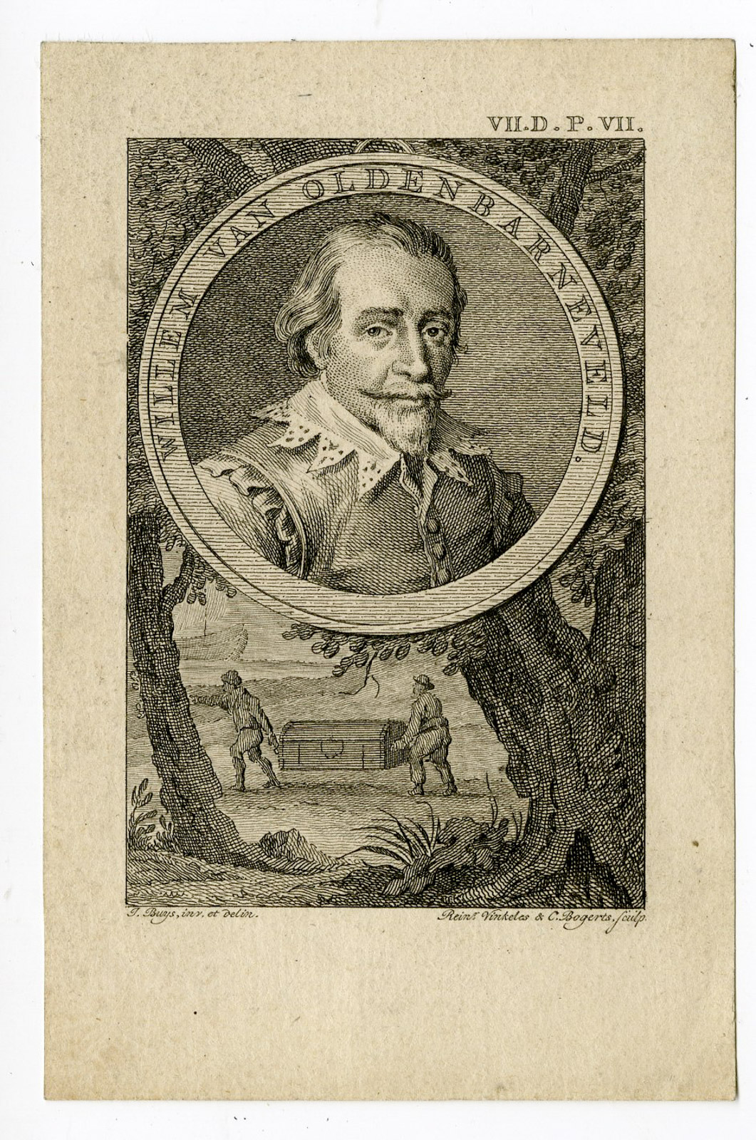 , Antique Print-WILLEM VAN OLDENBARNEVELT-PORTRAIT-Vinkeles-Buys-c. 1780, Pictura Antique Prints