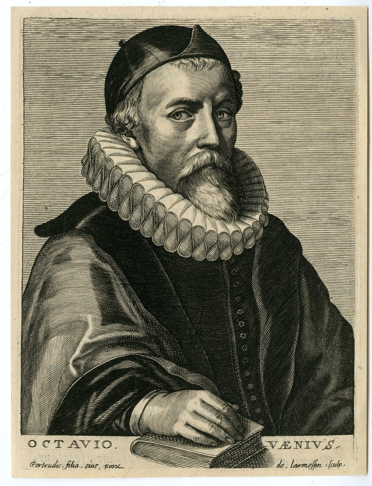 , Antique Print-OTTO VAN VEEN-VAENIUS-PAINTER-PORTRAIT-de Larmessin-1682, Pictura Antique Prints