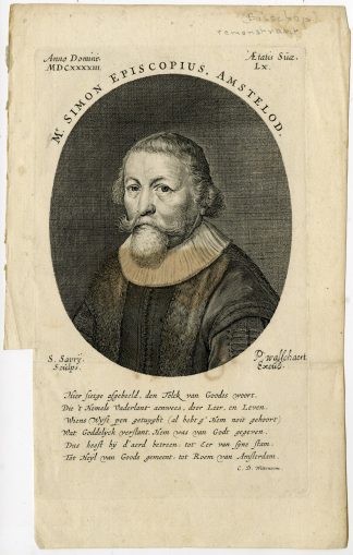 Antique Print-SIMON EPISCOPIUS-REMONSTRANT-PORTRAIT-Savery-1624