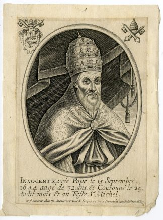 Antique Print-POPE INNOCENT X-INOCENTIUS-PORTRAIT-Frosne-c. 1660
