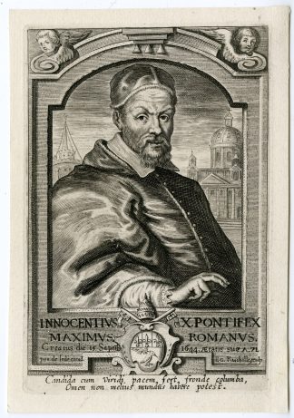 Antique Print-POPE INNOCENT X-INOCENTIUS-PORTRAIT-Rucholle-Jode-c. 1650
