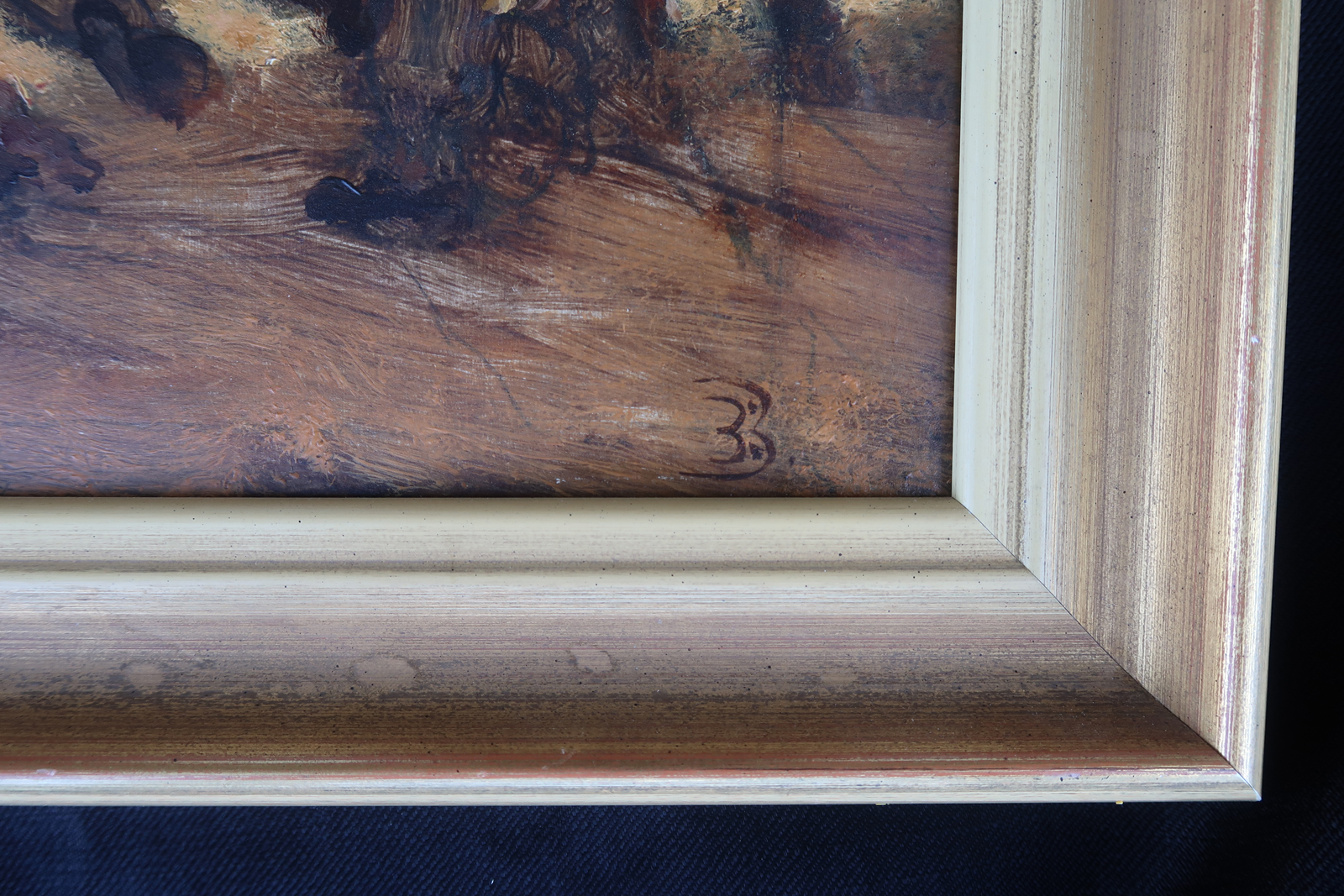 IMG 3516 416x277 Original Oil Painting-SCHOOL IS OUT-Eugene Francois de Block-c.1860 - Image 3