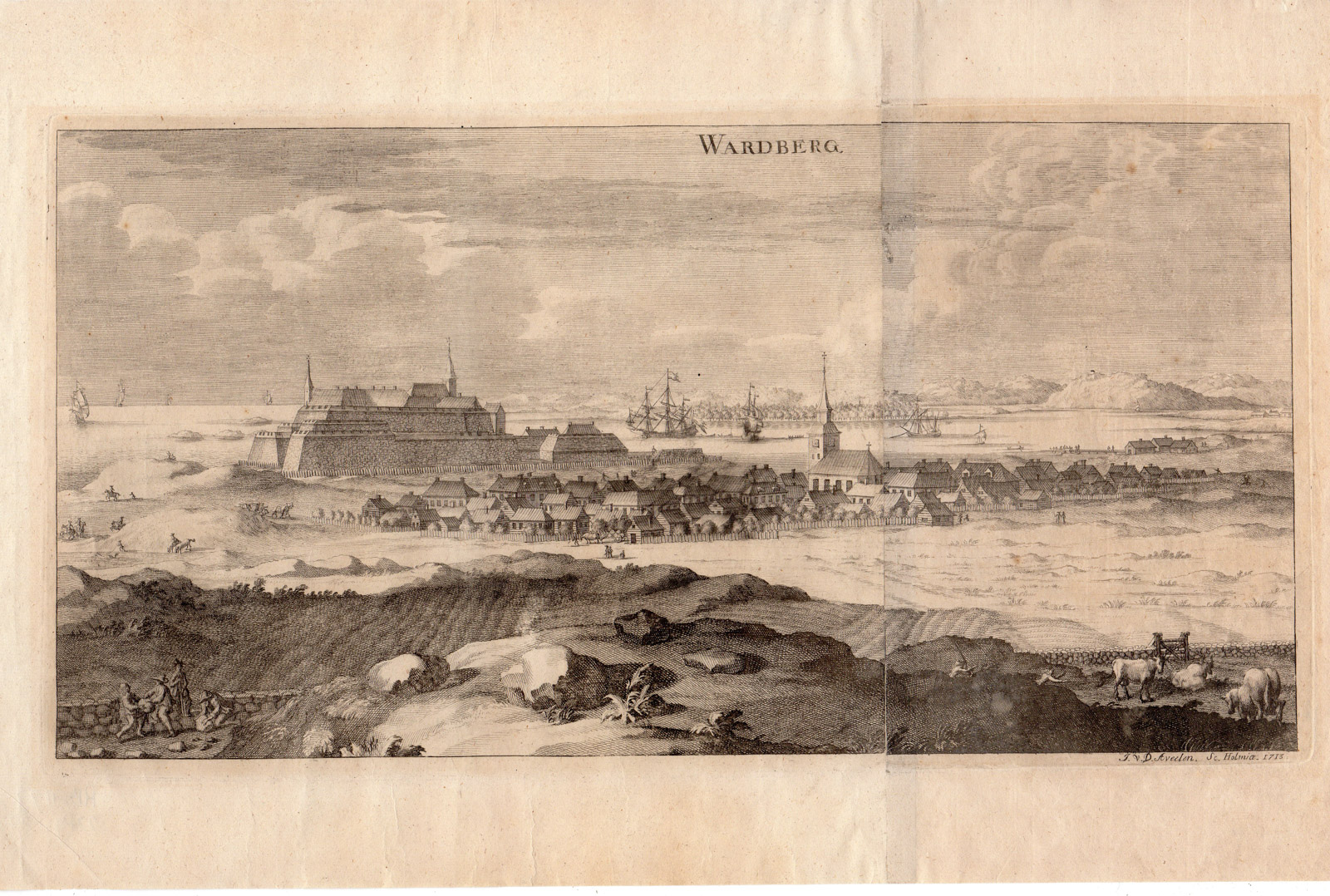 RB 2289 416x280 Antique Print-CITY-WARDBERG-HOLLANDS LAN- SWEDEN-van Aveelen-Dahlberg-1713