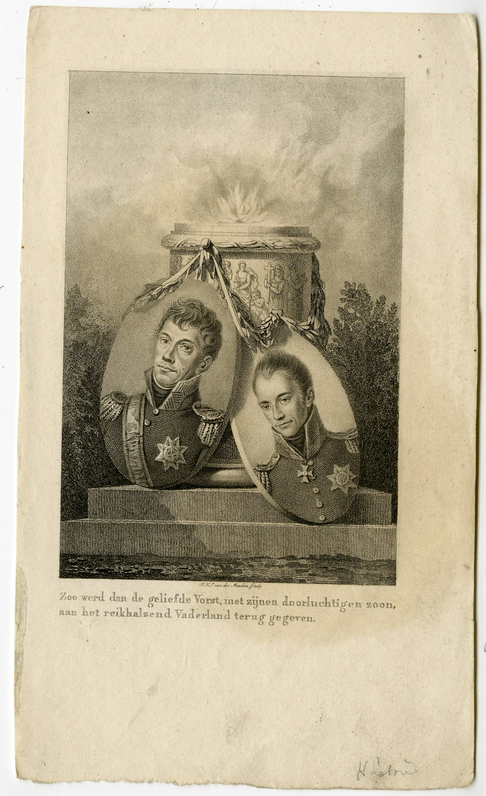 , Antique Print-WILLIAM I & II-HOUSE OF ORANGE-PORTRAIT-van der Meulen-c. 1820, Pictura Antique Prints