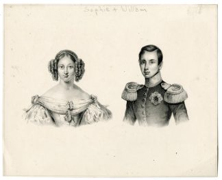 Antique Print-WILLIAM III-HOUSE OF ORANGE-SOPHIE-PORTRAIT-Anonymous-c. 1840