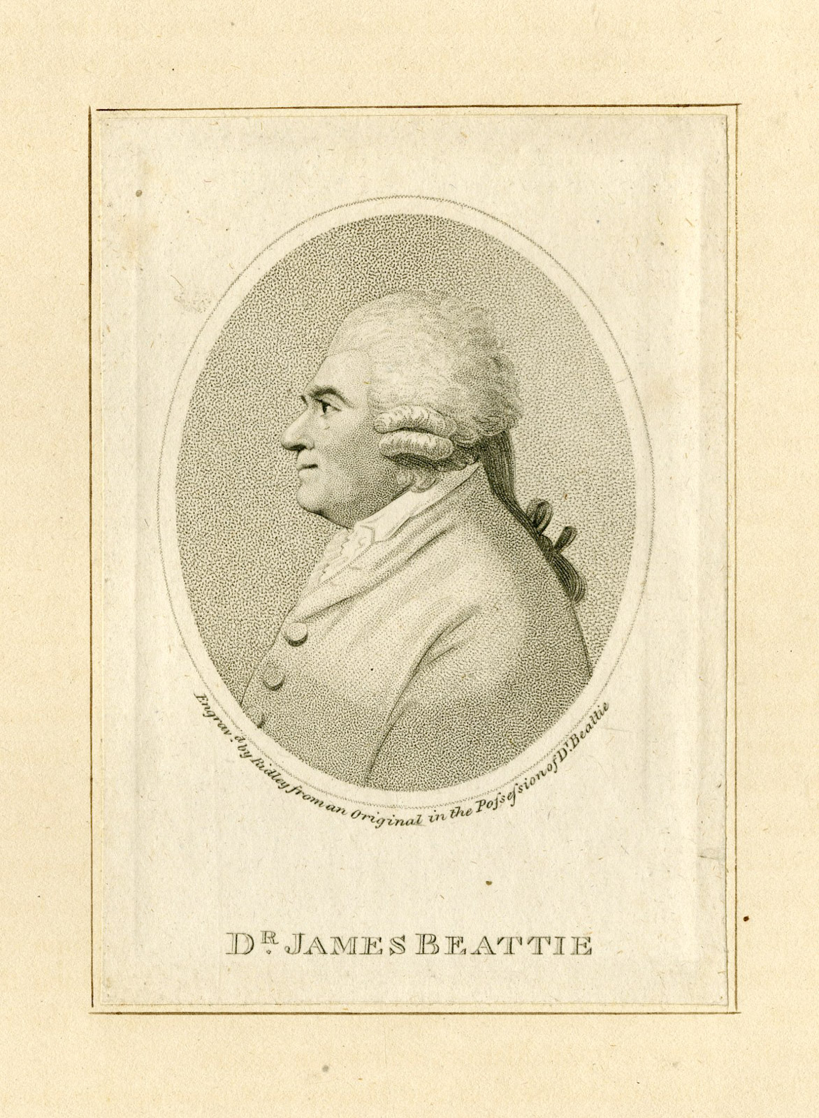 , Antique Print-JAMES BEATTIE-SCOTTISH POET-PORTRAIT-Ridley-1801, Pictura Antique Prints