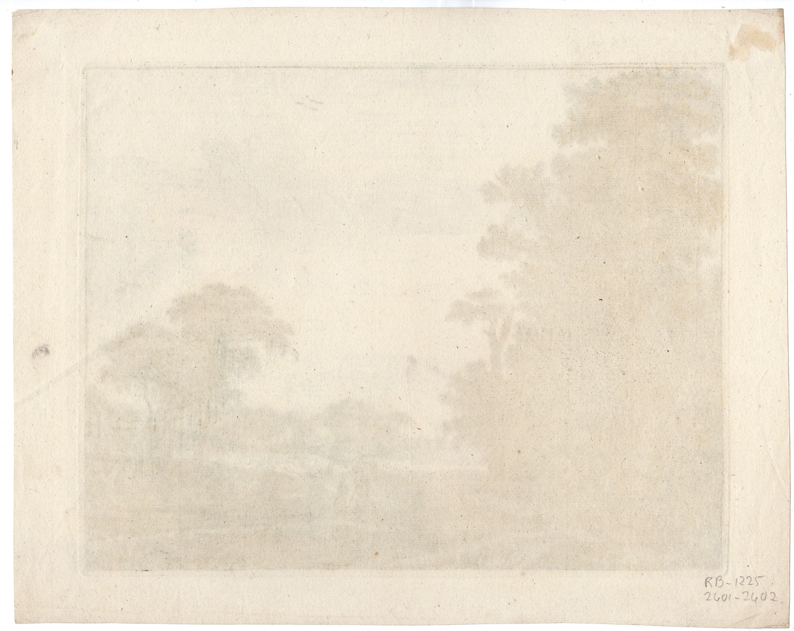 RB 2402 416x330 Antique Print-LANDSCAPE-HAAGSE BOS-WOODS THE HAGUE-Roghman-ca 1750 - Image 2