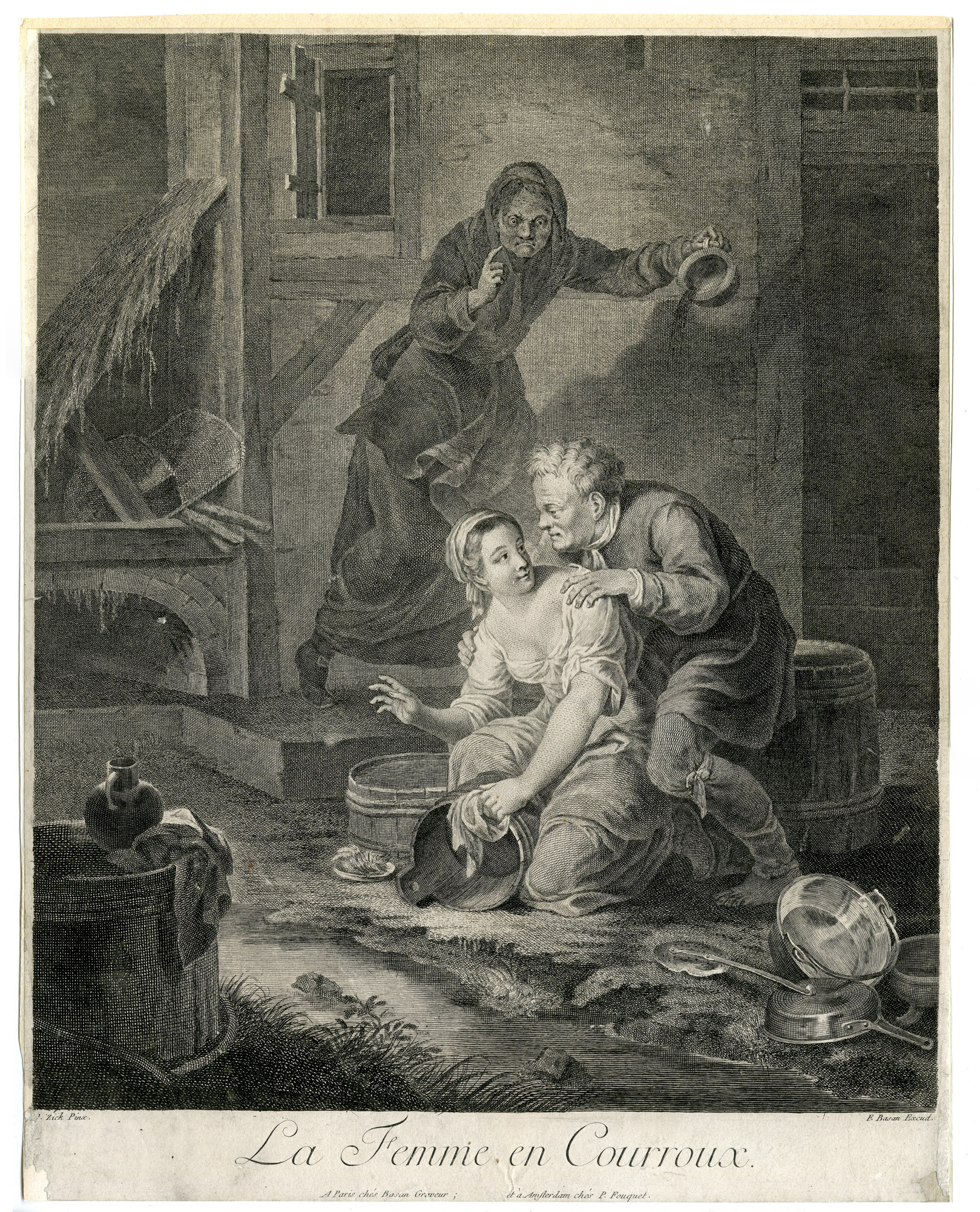 Pco 29823 416x514 Antique Master Print-WOMAN-ANGRY-HUSBAND-FLIRTING-REVENGE-Basan-Zick-1780