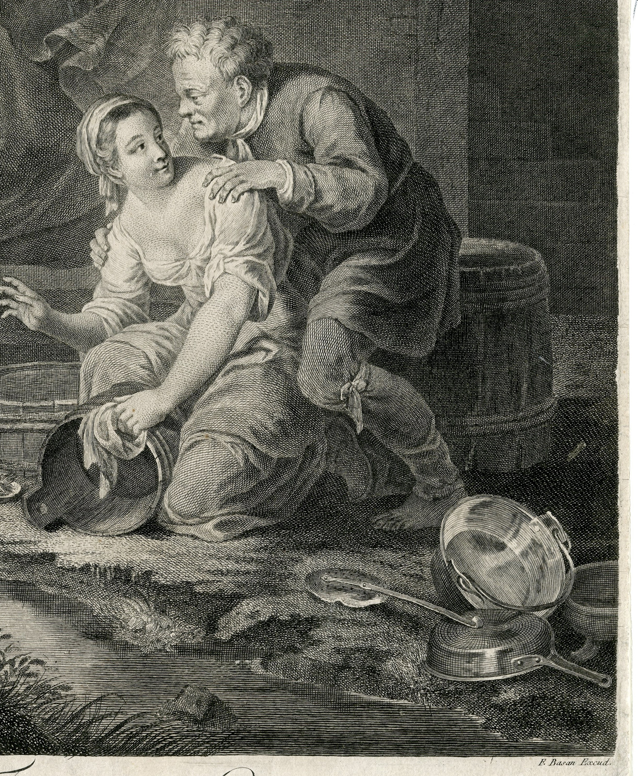 Pco 29824 416x506 Antique Master Print-WOMAN-ANGRY-HUSBAND-FLIRTING-REVENGE-Basan-Zick-1780 - Image 2