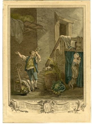 Antique Master Print-ROSE ET COLAS-OPERA SCENE-Simonet-Baudouin-1780