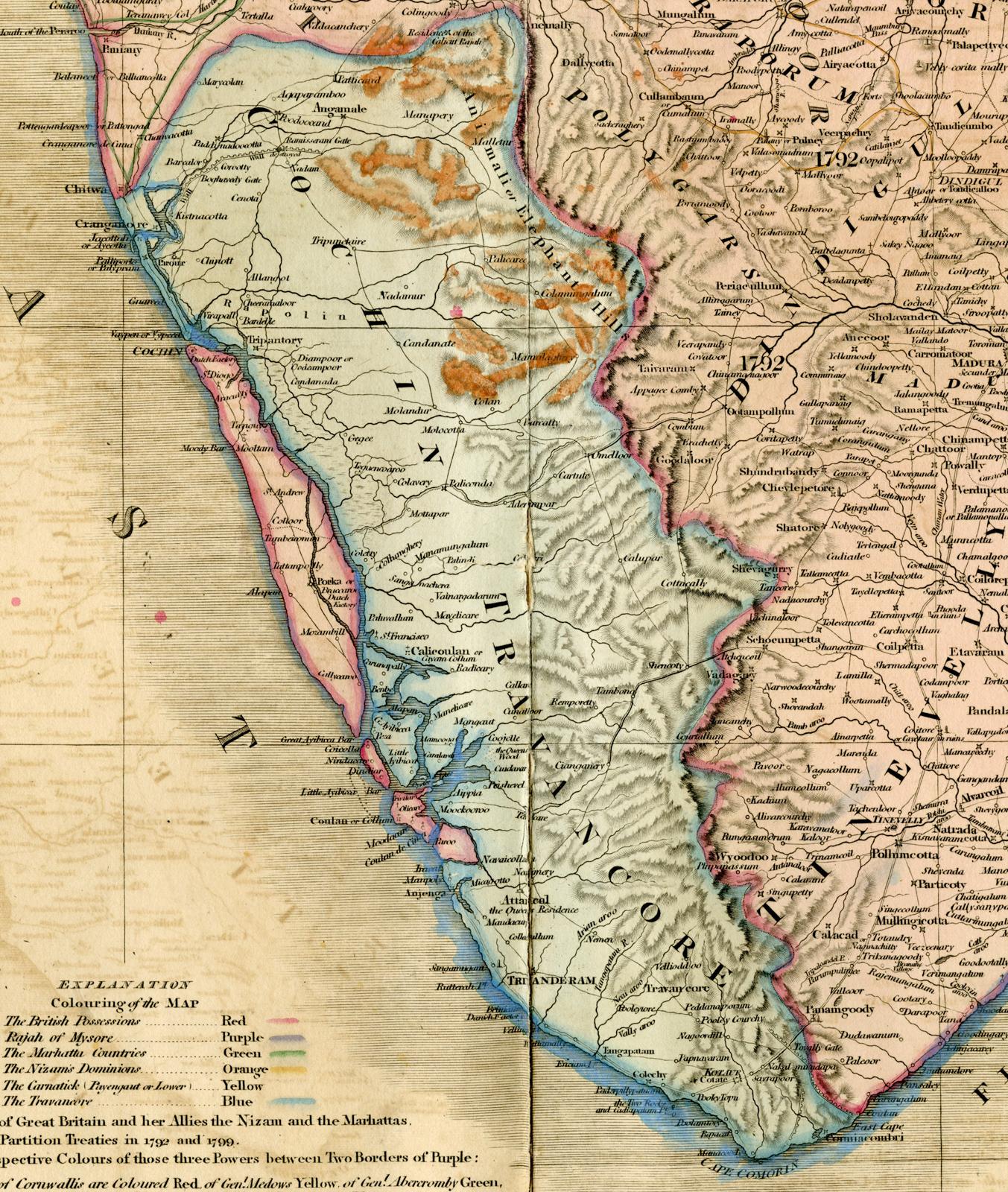 Pco 30091 416x492 2-Antique Maps-INDIA-PENINSULA-CEYLON-SRI LANKA-Faden-1800 - Image 4