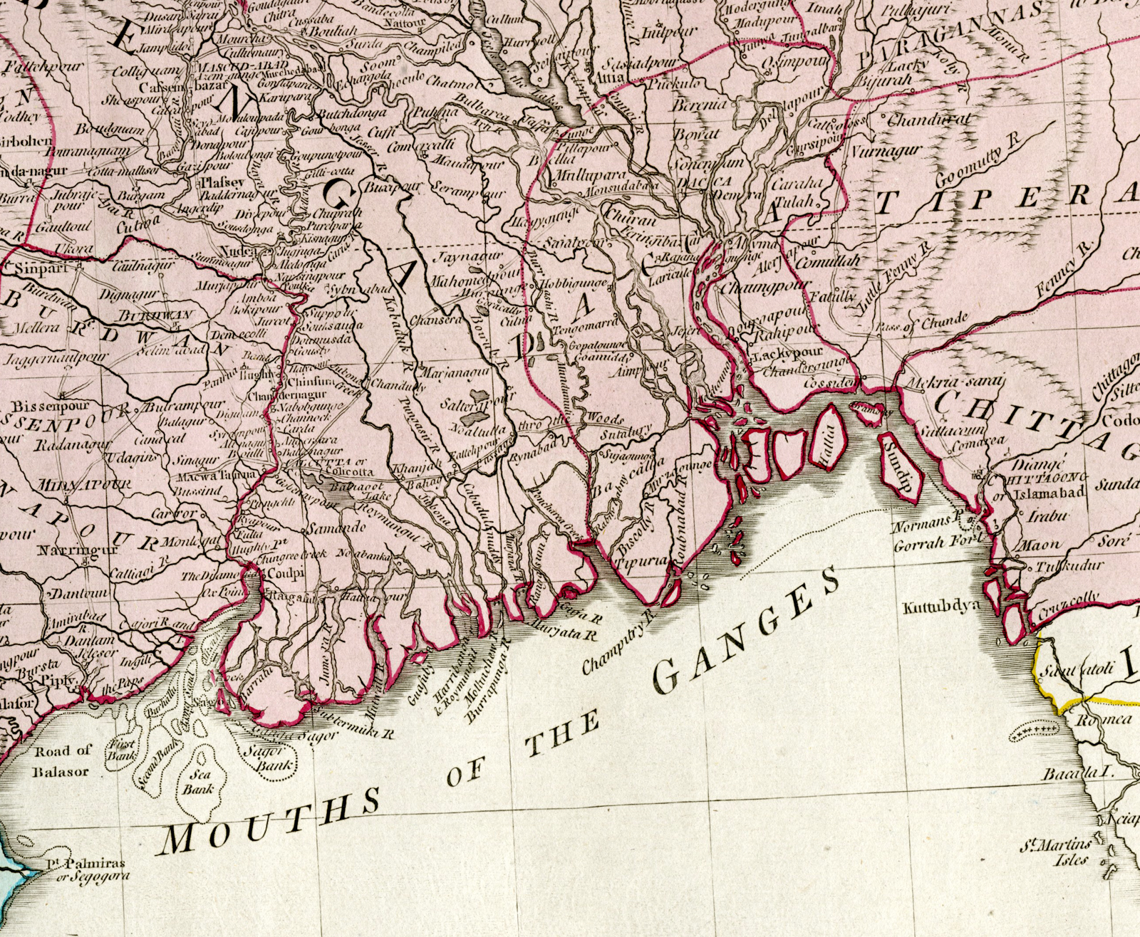 Pco 30103 416x342 2-Antique Maps-EAST INDIES-ROADS-INDIA-CEYLON-BANGLADESH-Jefferys-1768 - Image 4