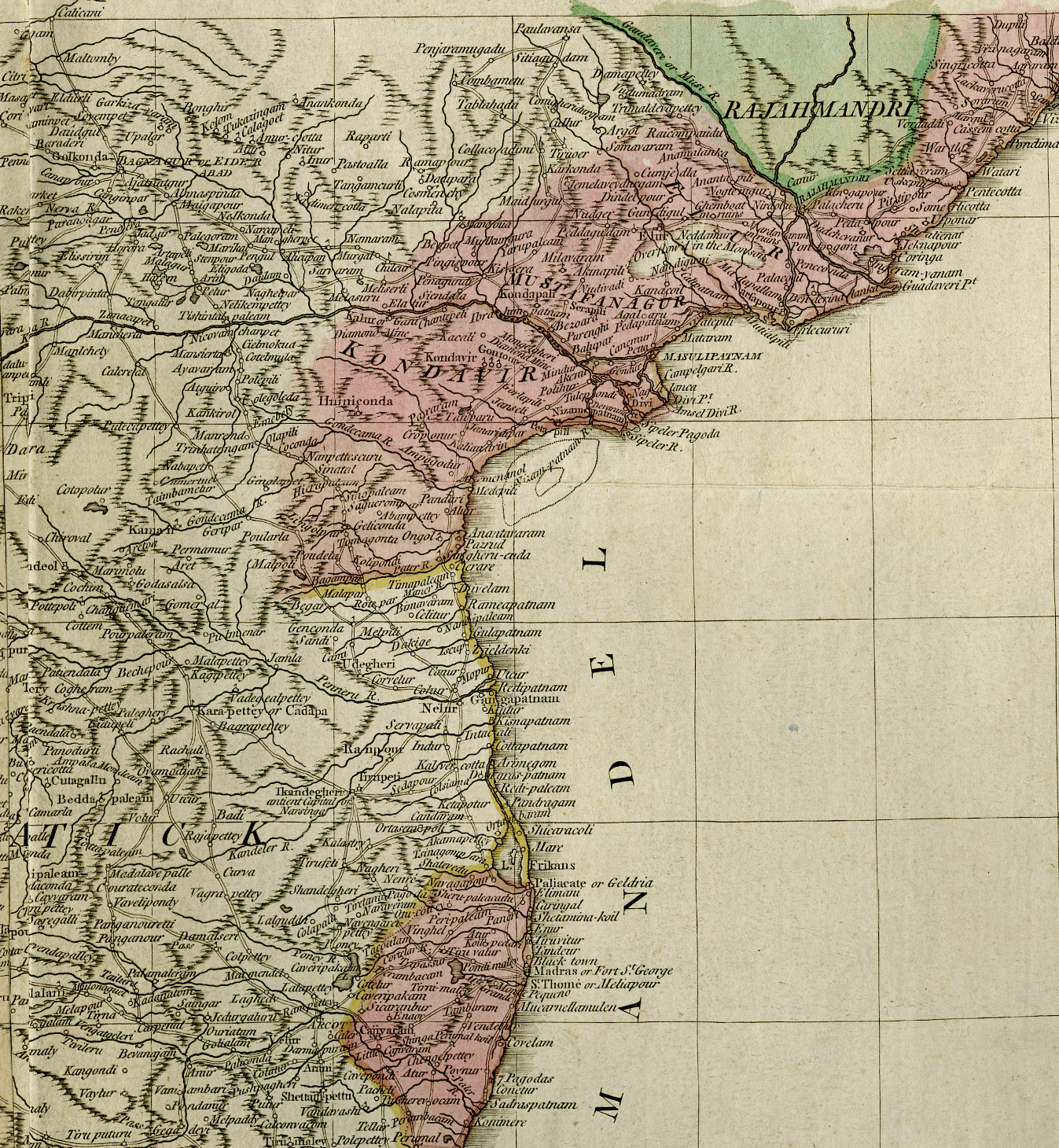 Pco 30128 416x451 2-Antique Maps-EAST INDIES-ROADS-INDIA-CEYLON-BANGLADESH-Jefferys-1768 - Image 8