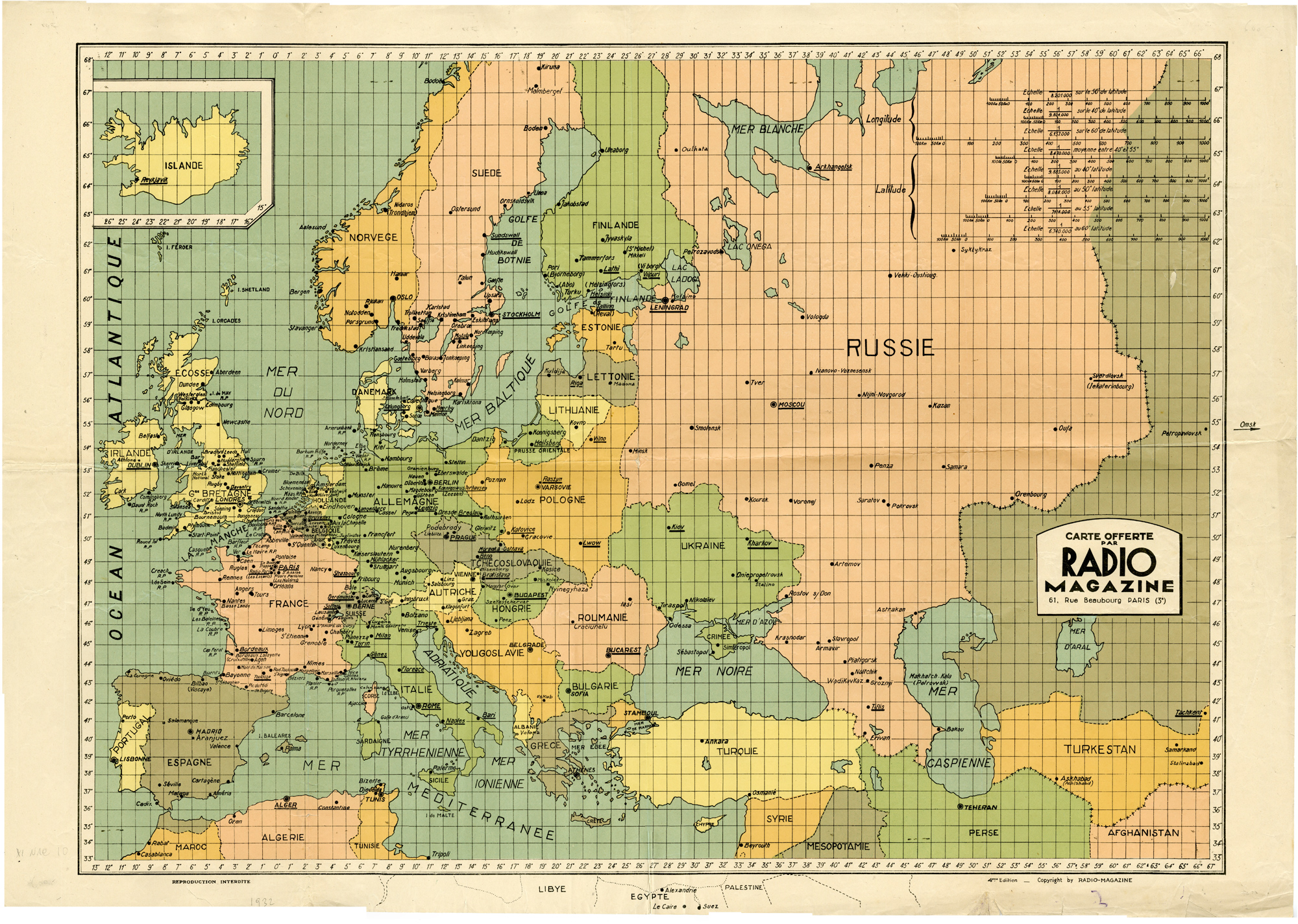 Pictura 01465 416x296 Antique Map-EUROPE-RUSSIA-TURKEY-SYRIA-IRAN-UKRAIN-Anonymous-Radio Magazine-1932