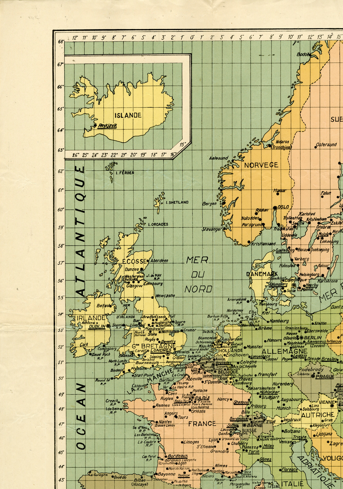 Pictura 01466 416x593 Antique Map-EUROPE-RUSSIA-TURKEY-SYRIA-IRAN-UKRAIN-Anonymous-Radio Magazine-1932 - Image 2