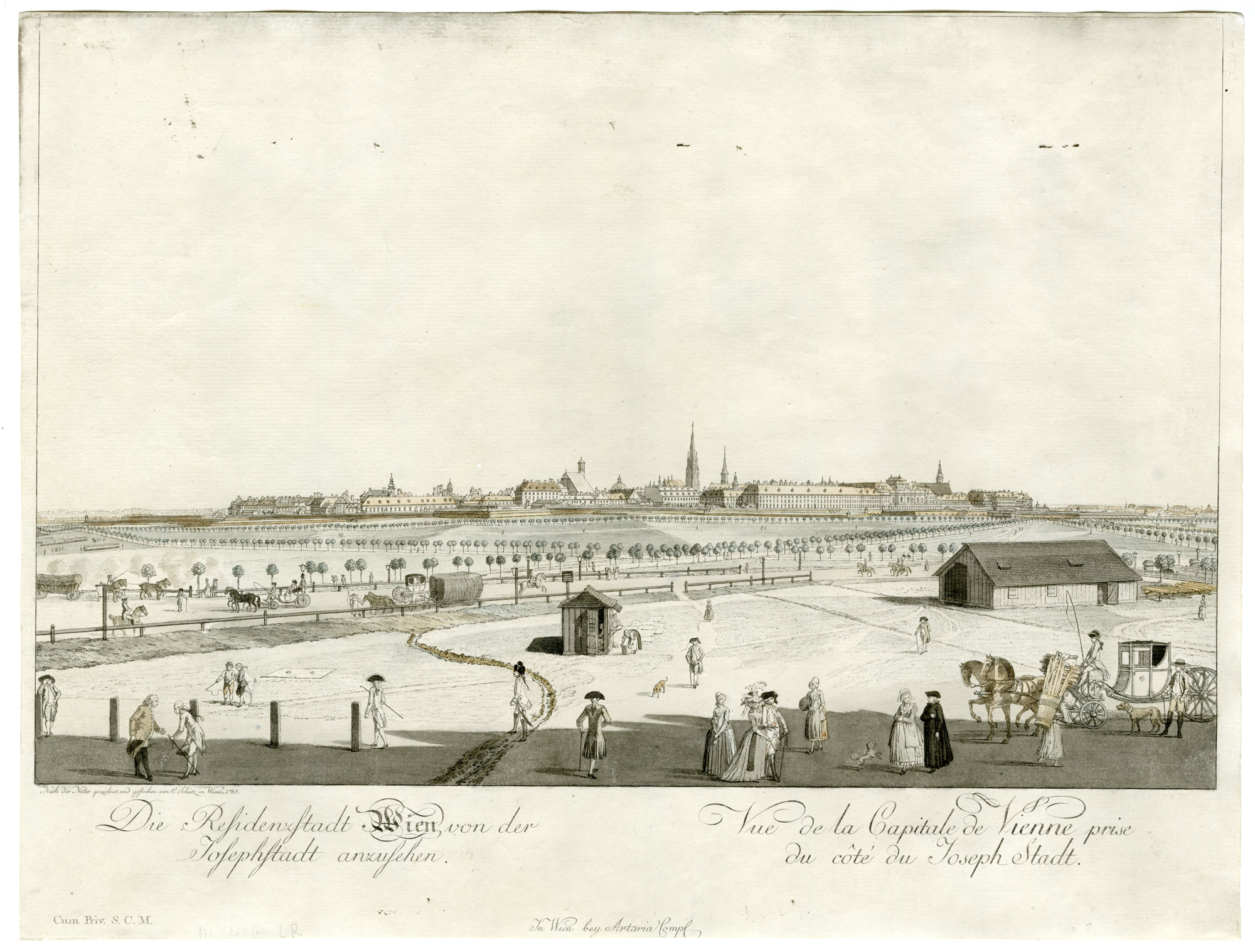, Antique Print-VIEW-VIENNA-CITY-AUSTRIA-Sch?tz -ca 1810, Pictura Antique Prints