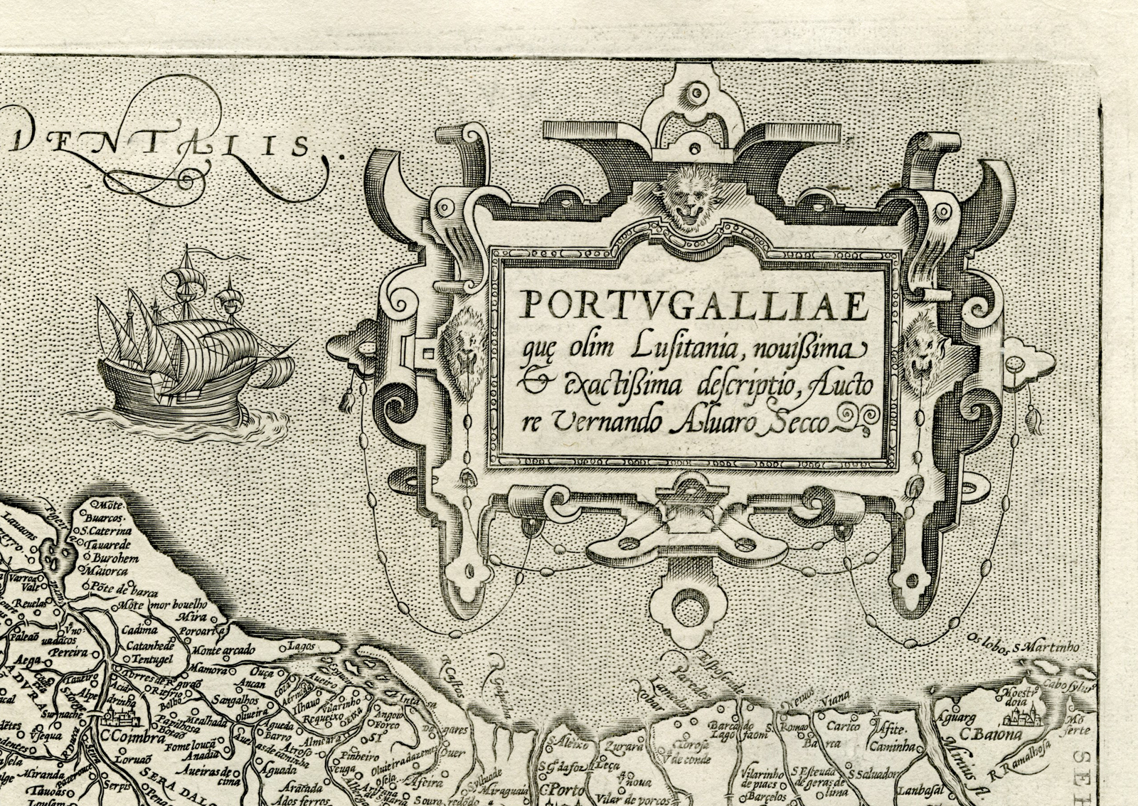 , Antique Map-PORTUGAL-PORTUGALLIAE-Seco-Ortelius-1579-1612, Pictura Antique Prints