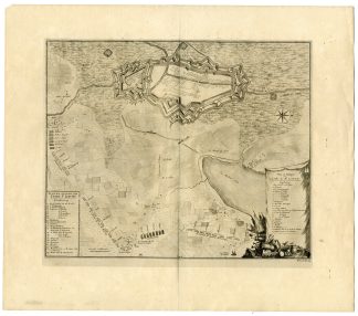 Antique Map-MAP-ZOUTLEEUW-BELGIUM-ALLIES-FORTRESS-Kloot-de Missy-1705