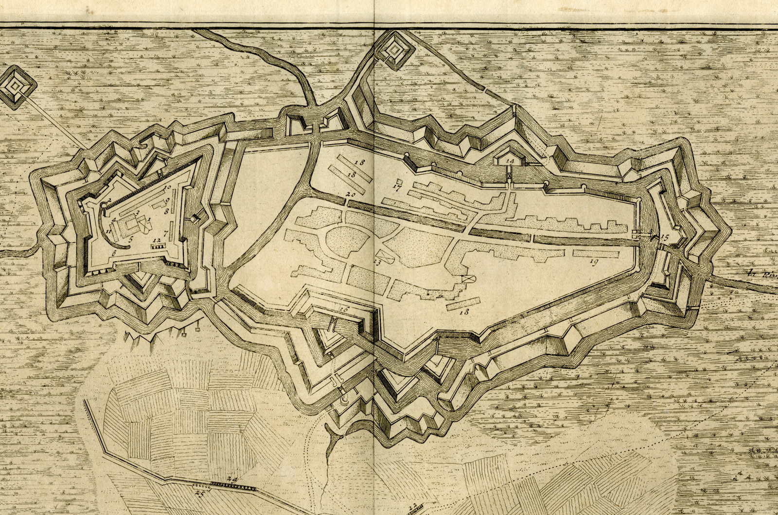 Pictura 01652 416x276 Antique Map-MAP-ZOUTLEEUW-BELGIUM-ALLIES-FORTRESS-Kloot-de Missy-1705 - Image 2