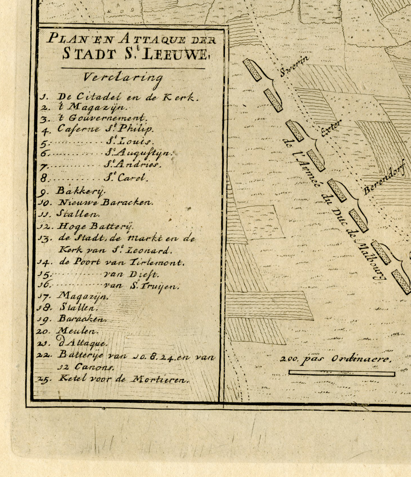 Pictura 01654 416x483 Antique Map-MAP-ZOUTLEEUW-BELGIUM-ALLIES-FORTRESS-Kloot-de Missy-1705 - Image 4