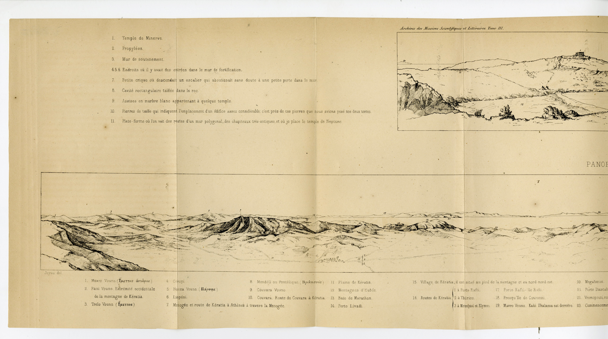 , Antique Print-PANORAMA-ATTICA-GREECE-Joyau-1900, Pictura Antique Prints
