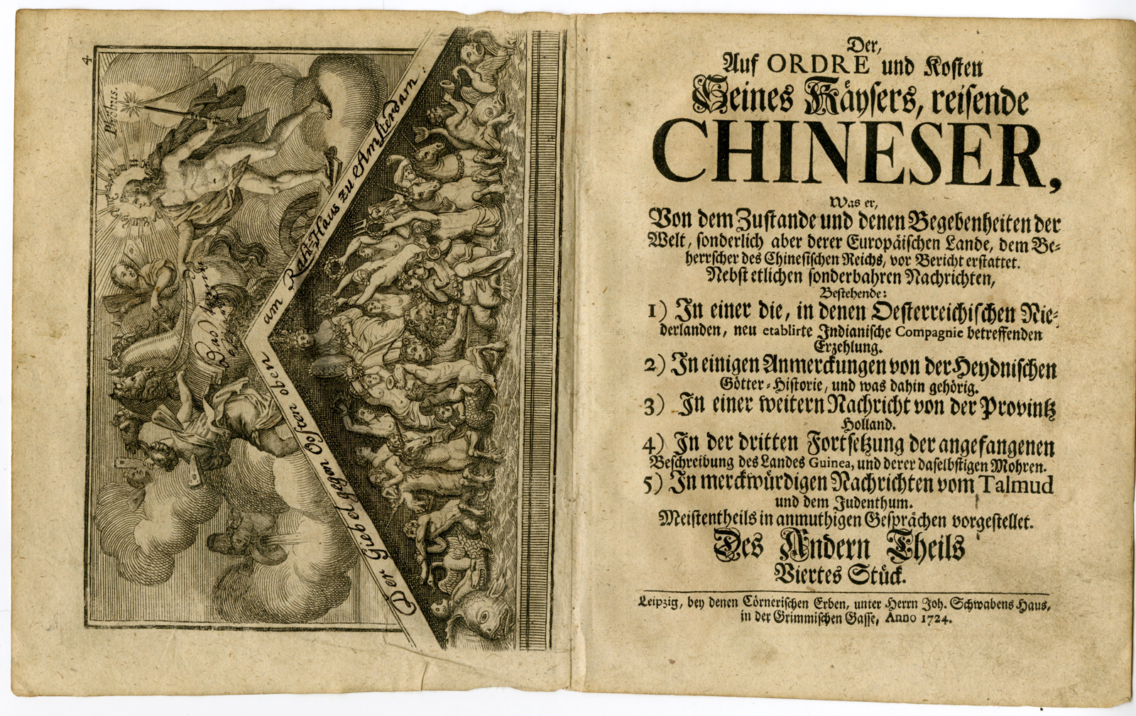 , Rare Antique Emblematic Prints-VARIOUS DUTCH TOWNS-Dehne-Fassman-1724/25, Pictura Antique Prints