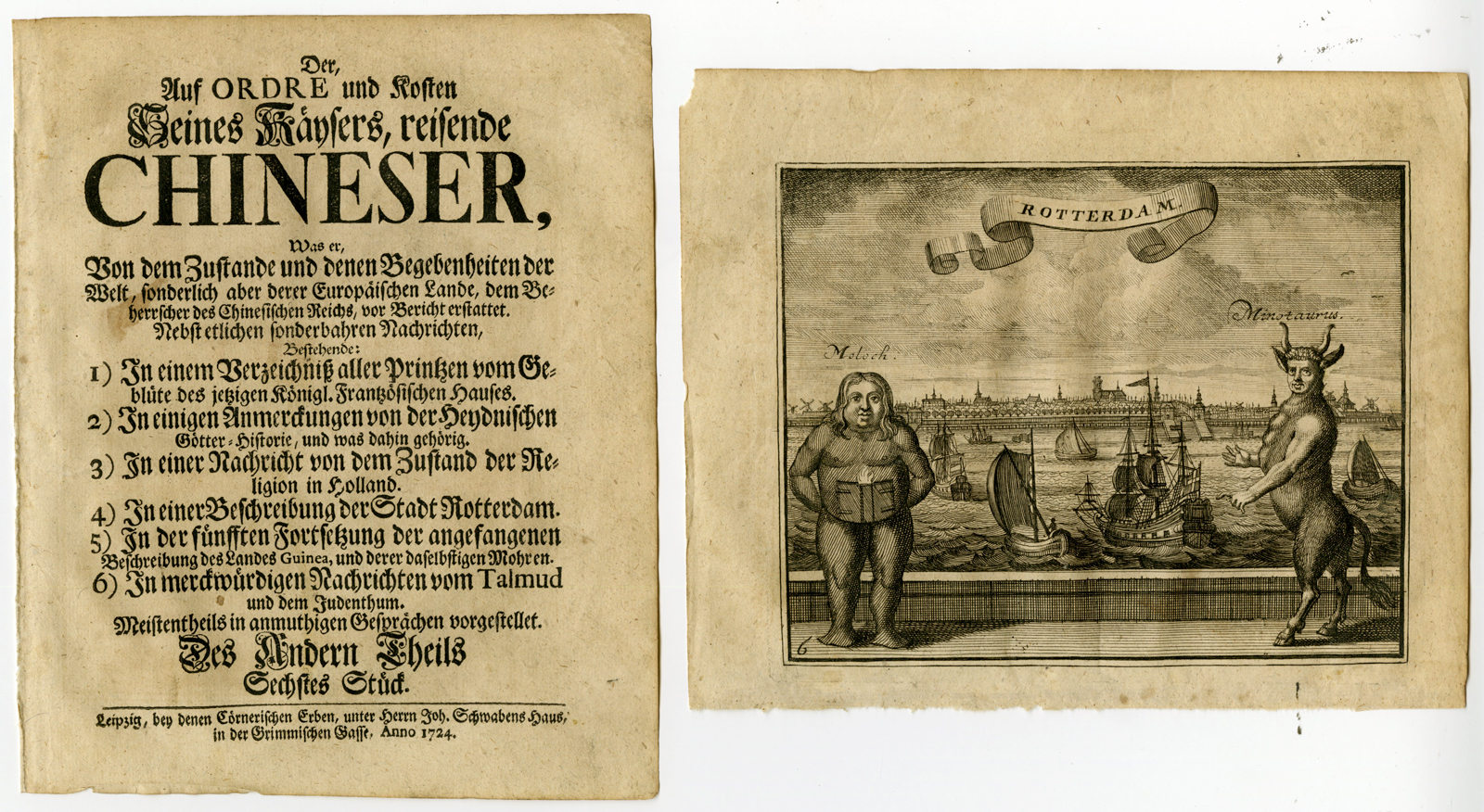 , Rare Antique Emblematic Prints-VARIOUS DUTCH TOWNS-Dehne-Fassman-1724/25, Pictura Antique Prints
