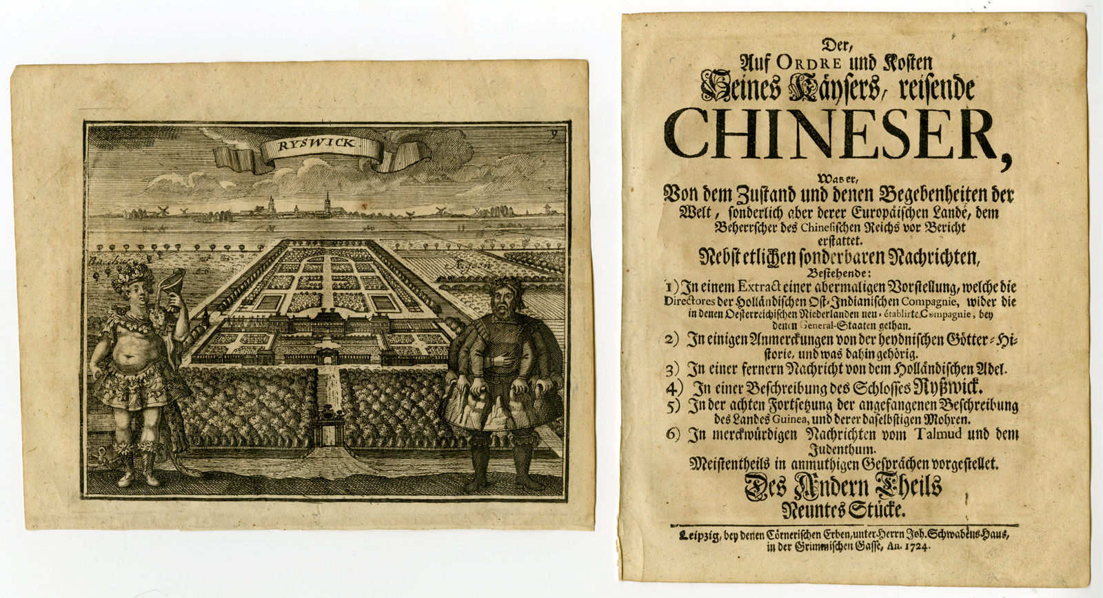 , Rare Antique Emblematic Prints-VARIOUS DUTCH TOWNS-Dehne-Fassman-1724/25, Pictura Antique Prints