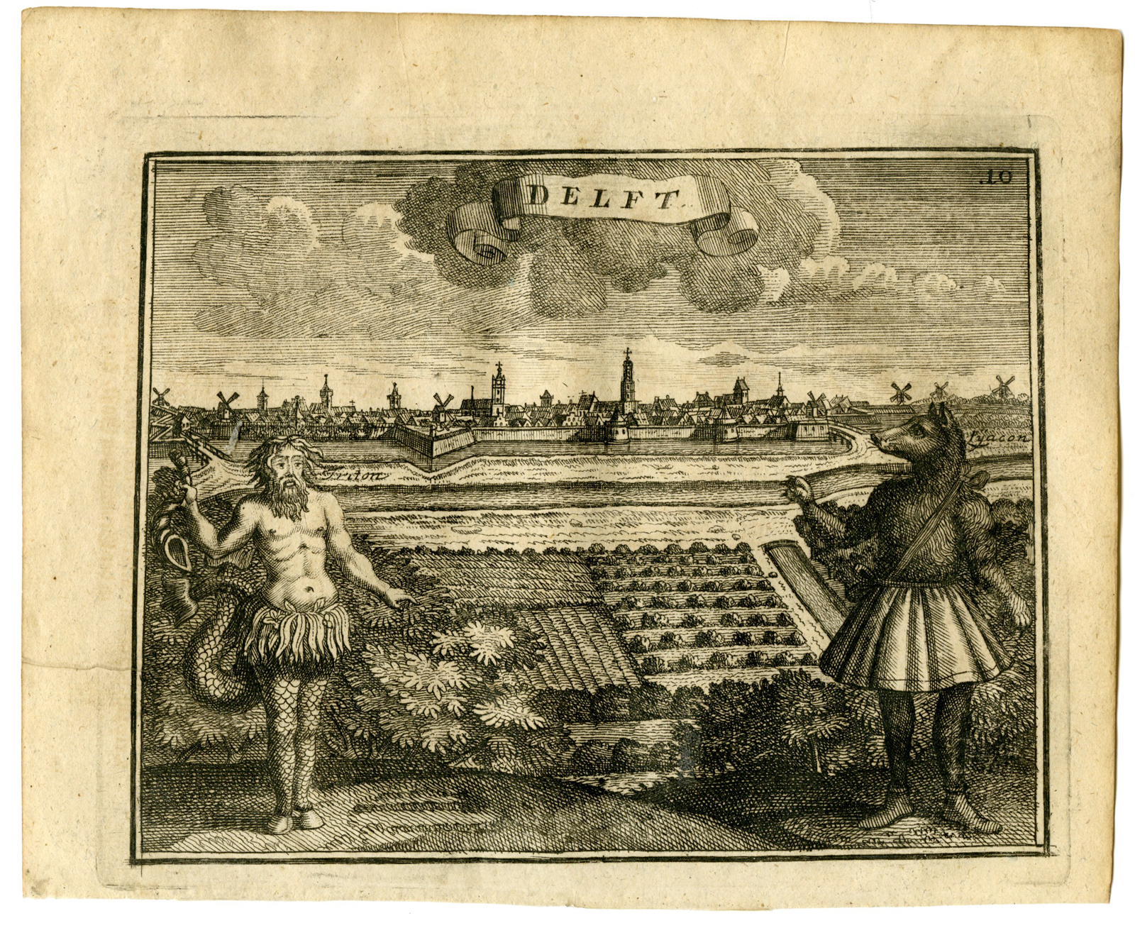 , Rare Antique Emblematic Prints-VARIOUS DUTCH TOWNS-Dehne-Fassman-1724/25, Pictura Antique Prints