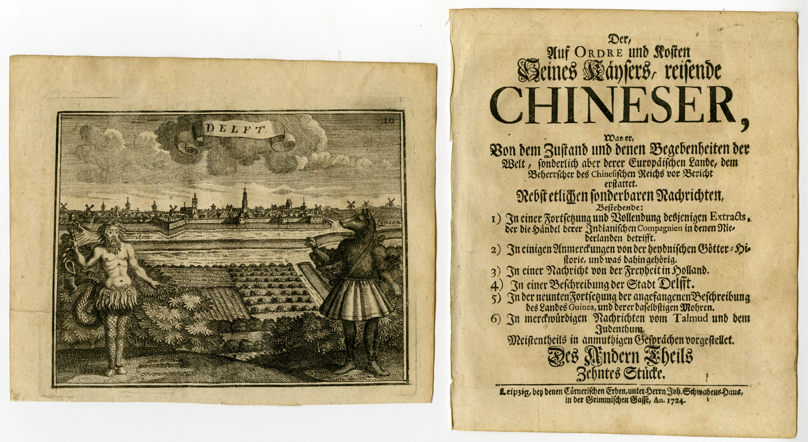 , Rare Antique Emblematic Prints-VARIOUS DUTCH TOWNS-Dehne-Fassman-1724/25, Pictura Antique Prints