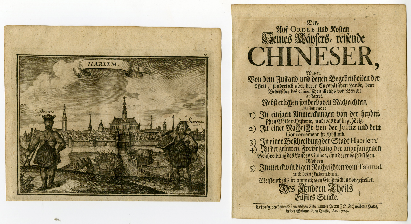 , Rare Antique Emblematic Prints-VARIOUS DUTCH TOWNS-Dehne-Fassman-1724/25, Pictura Antique Prints