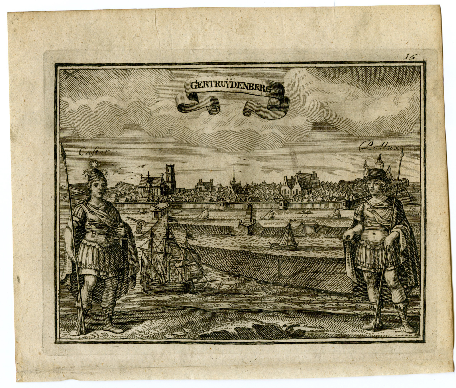 , Rare Antique Emblematic Prints-VARIOUS DUTCH TOWNS-Dehne-Fassman-1724/25, Pictura Antique Prints