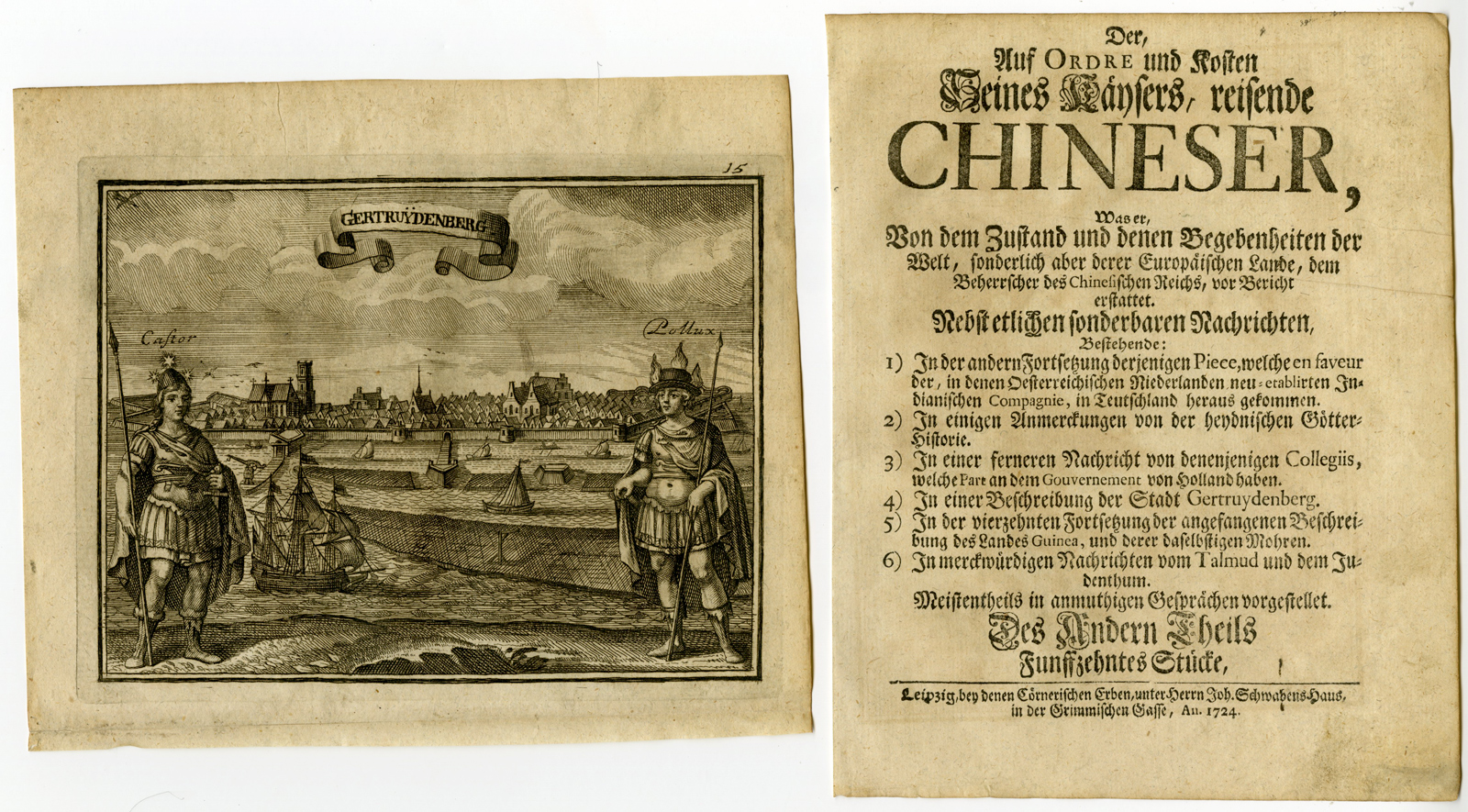 , Rare Antique Emblematic Prints-VARIOUS DUTCH TOWNS-Dehne-Fassman-1724/25, Pictura Antique Prints