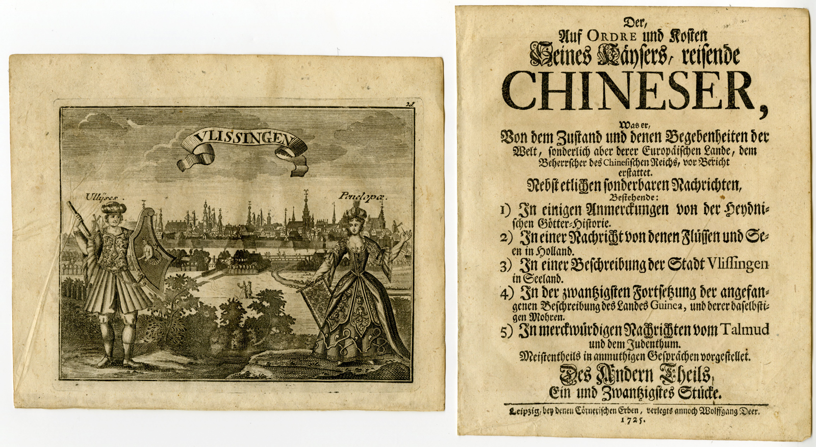 , Rare Antique Emblematic Prints-VARIOUS DUTCH TOWNS-Dehne-Fassman-1724/25, Pictura Antique Prints