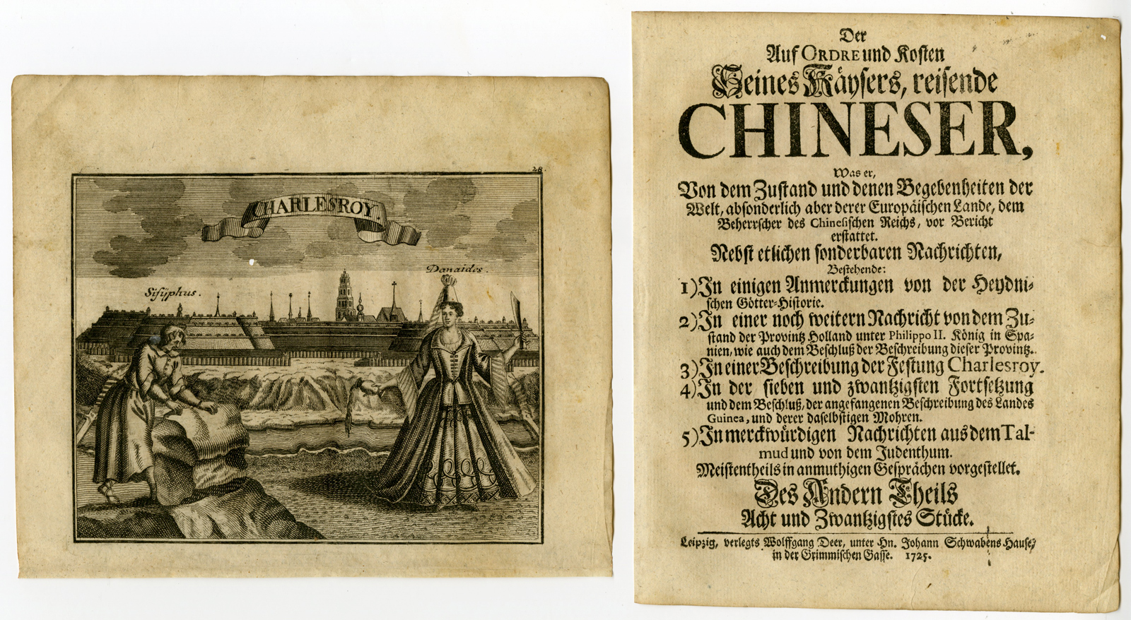 , Rare Antique Emblematic Prints-VARIOUS DUTCH TOWNS-Dehne-Fassman-1724/25, Pictura Antique Prints