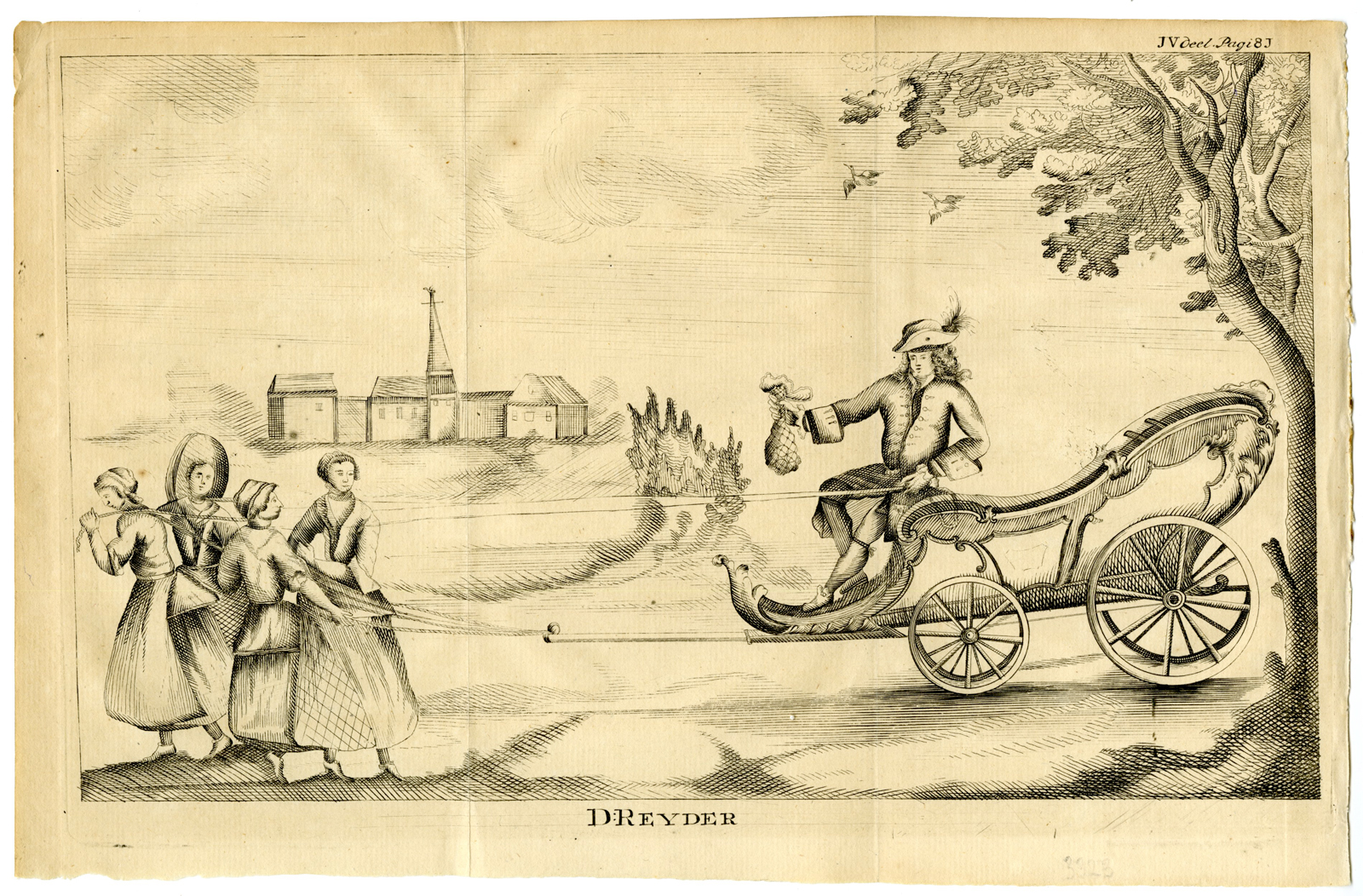, Antique Satire Print-D:REYDER-WOMEN VICTIMS-Anonymous-Hattum-1753, Pictura Antique Prints