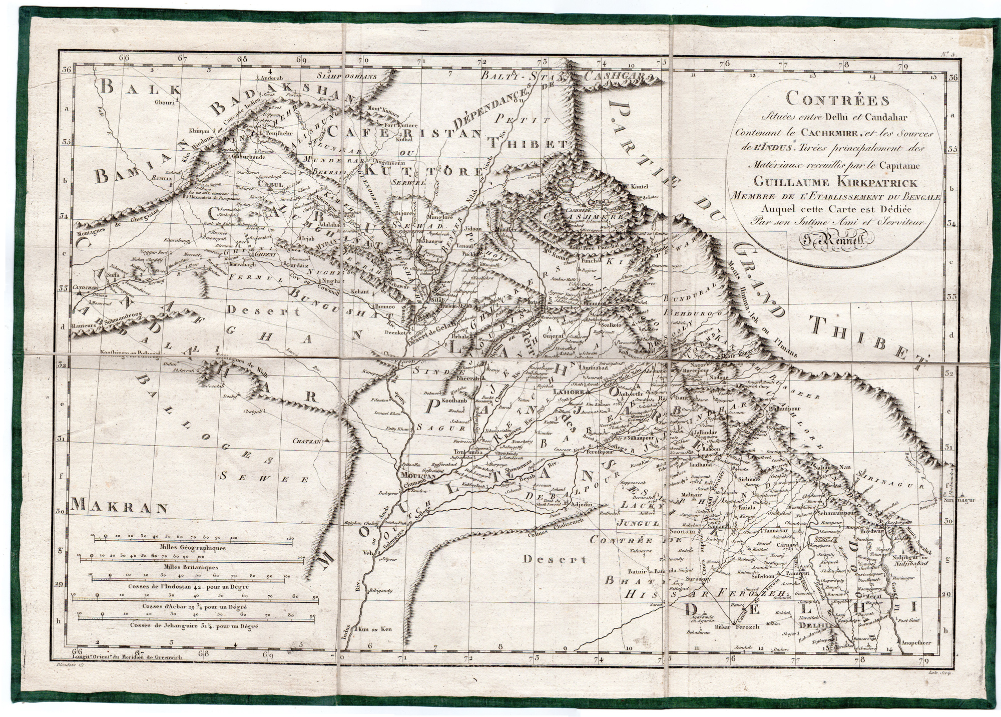 , Antique Print-PAKISTAN-INDIA-AFGHANISTAN-KANDAHAR-KASHMIR-Blondeau-c. 1800, Pictura Antique Prints
