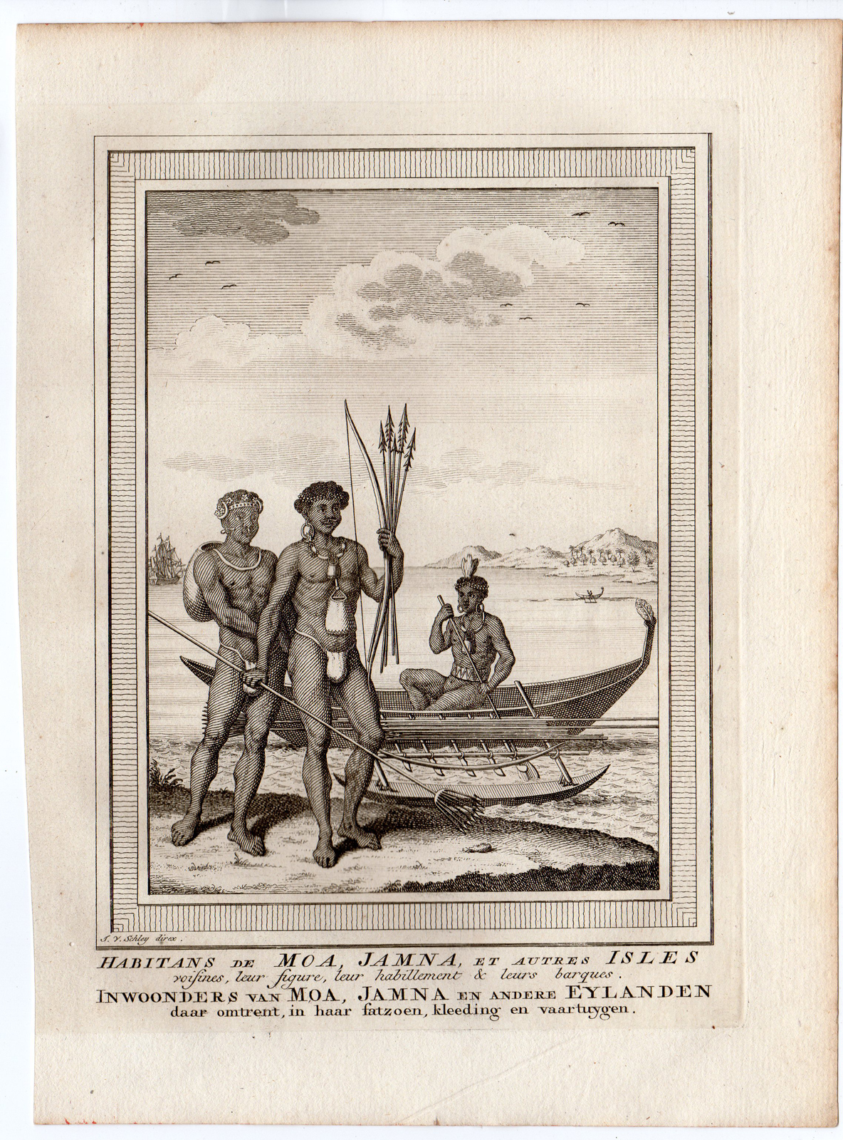 , Antique Print-MOA-JAMNA-INDONESIA-NEW GUINEA-PAPUA-VOC-Schley-Bellin-1758, Pictura Antique Prints