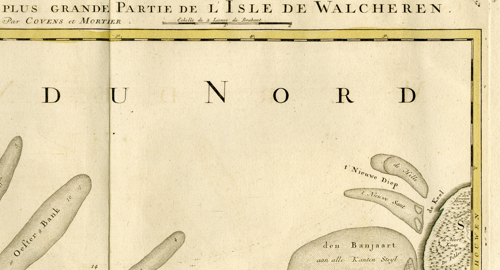 , Antique Print-NORTH SEA-WALCHEREN- MIDDELBURG-ZEELAND-Condet-Covens-Mortier-1748, Pictura Antique Prints