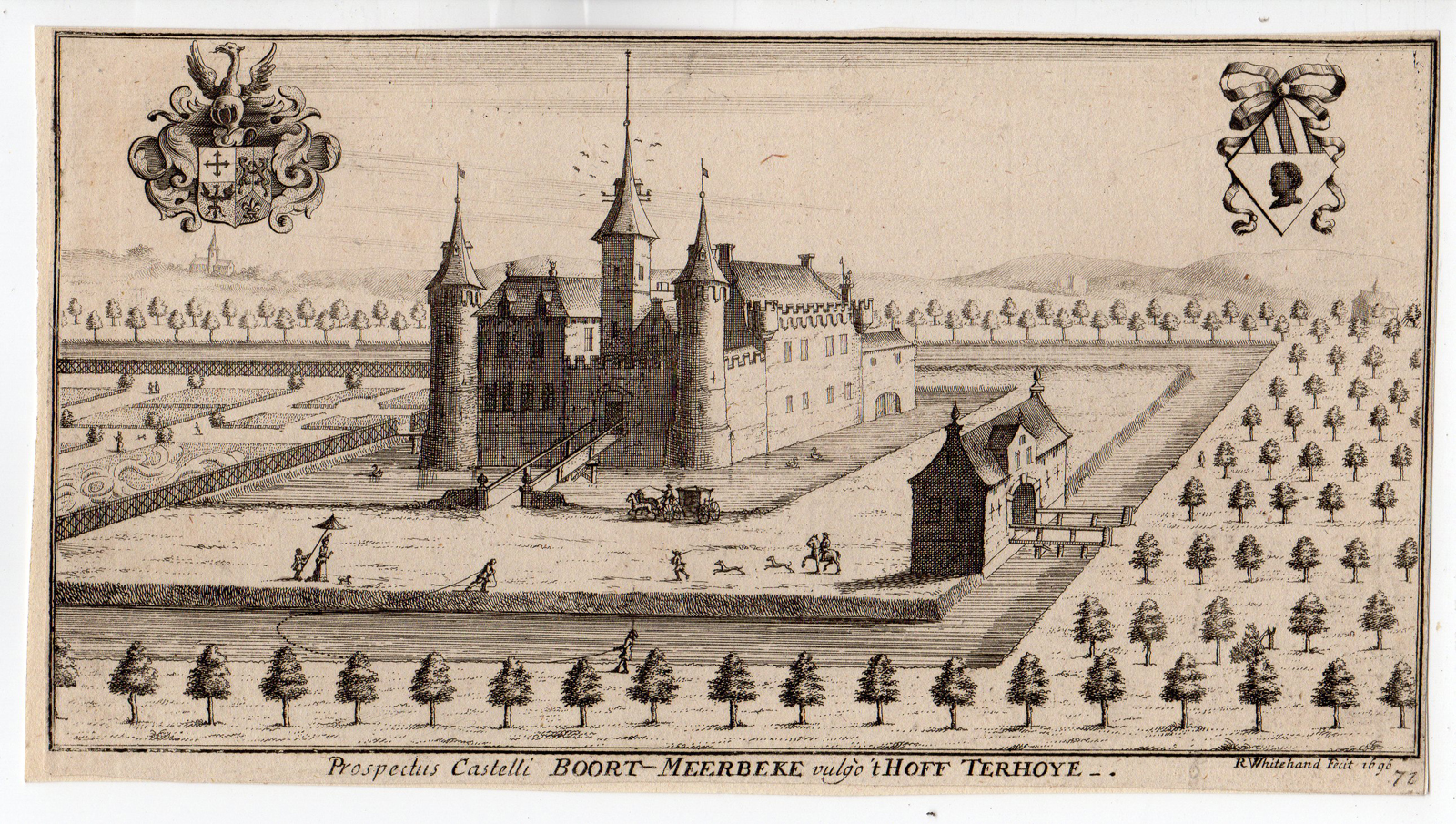 RB 2649 416x235 Antique Print-CASTLE-BOORT MEERBEEK-HOF TERHOYE-Whitehand-le Roy-c. 1700