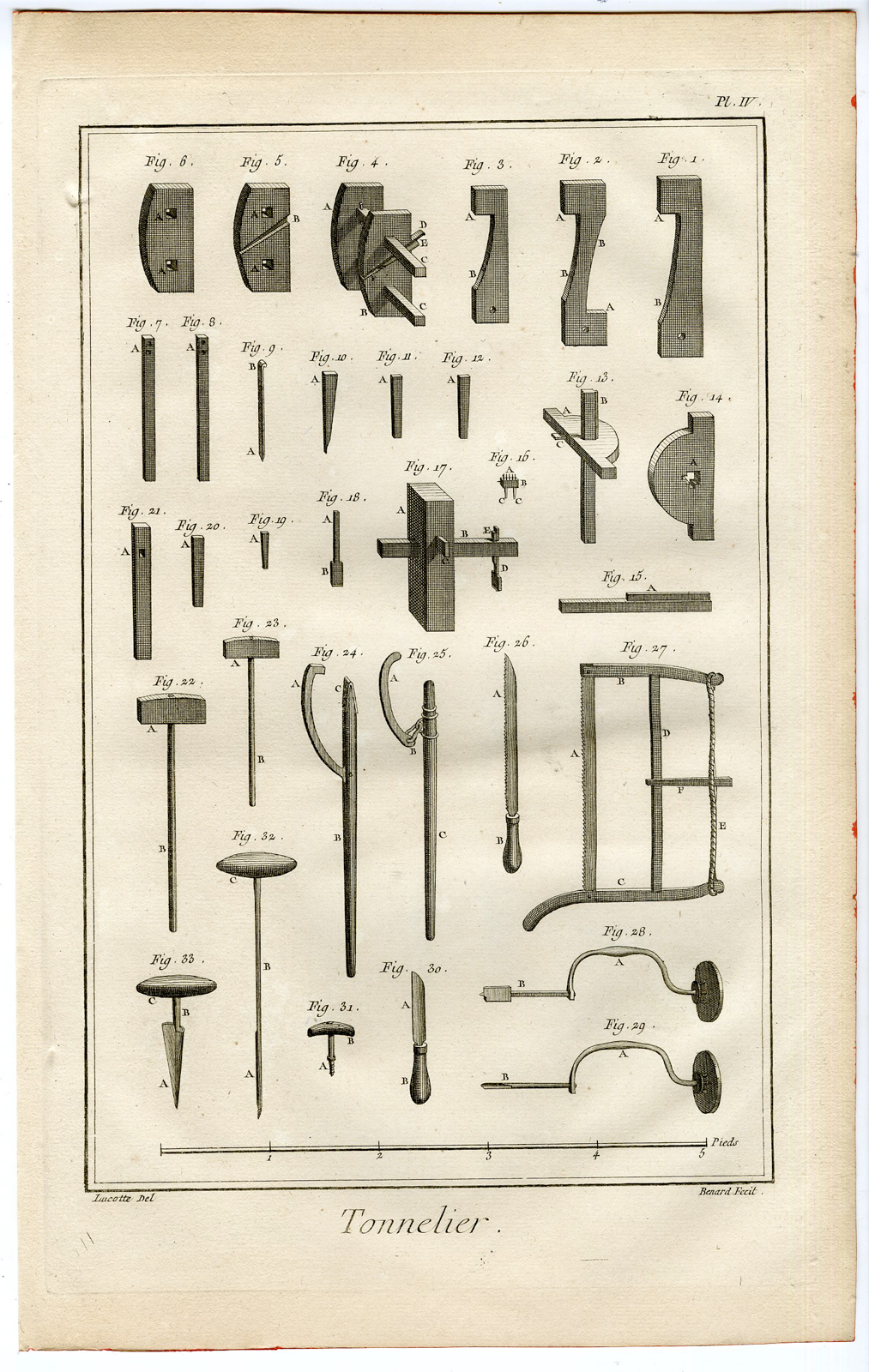, 8-Antique Prints-TONNELIER-COOPER-COFFIN-BARRELS-Benard-Diderot-1779, Pictura Antique Prints