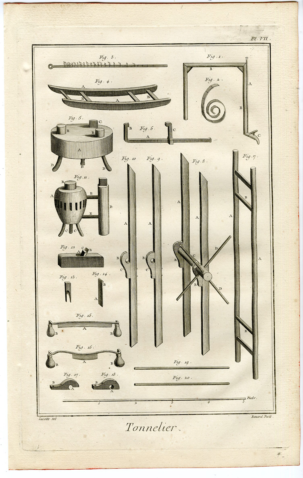 , 8-Antique Prints-TONNELIER-COOPER-COFFIN-BARRELS-Benard-Diderot-1779, Pictura Antique Prints