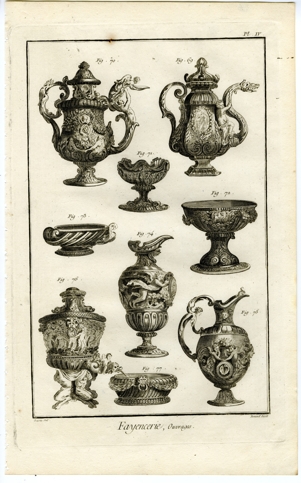 , Antique Print-POTTERY-EARTHENWARE-FAIENCE-TOOLS-FAENZA-Benard-Diderot-1751, Pictura Antique Prints