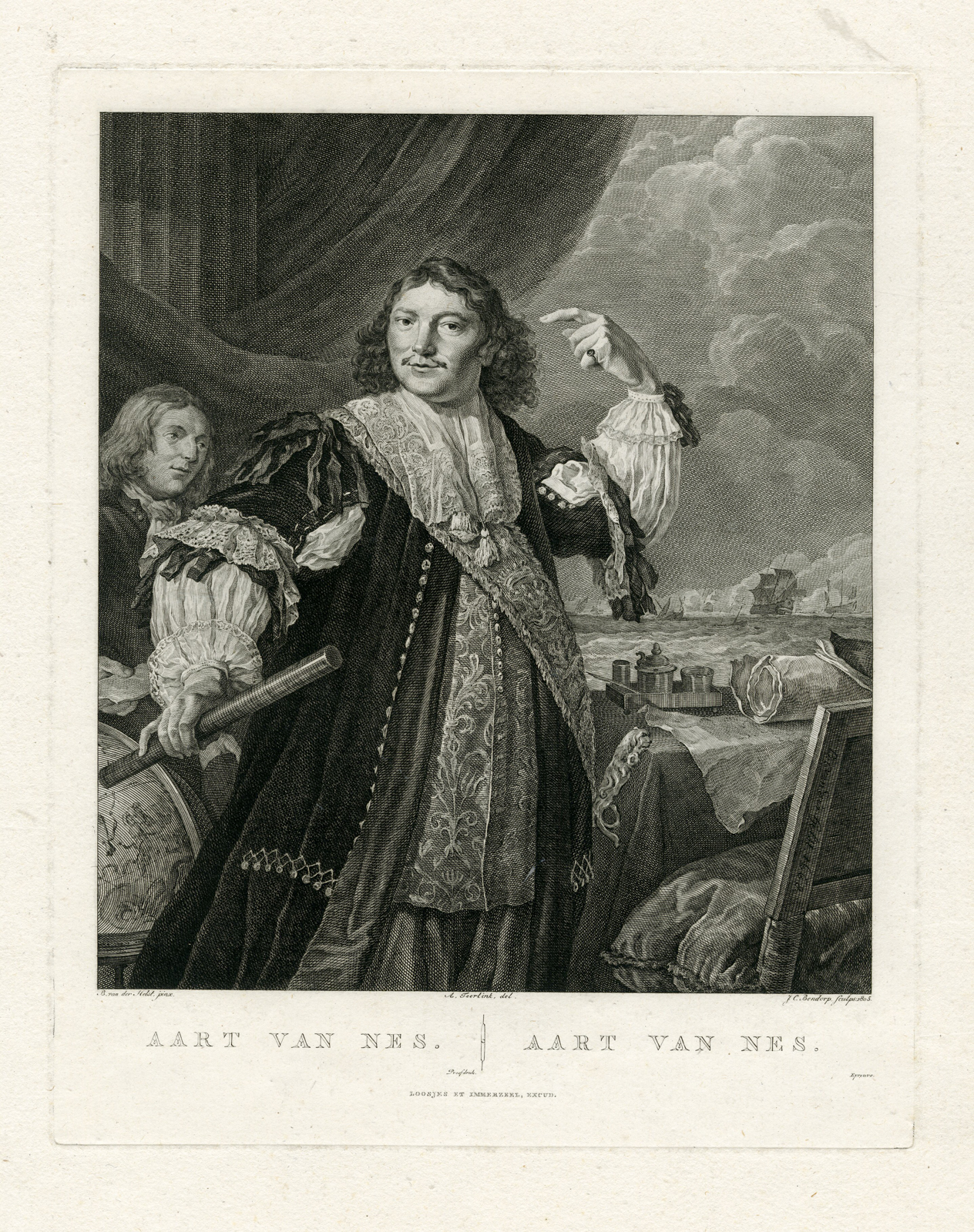 , Antique Print-PORTRAIT-AART VAN NES-Teerlink-van der Helst-1805, Pictura Antique Prints