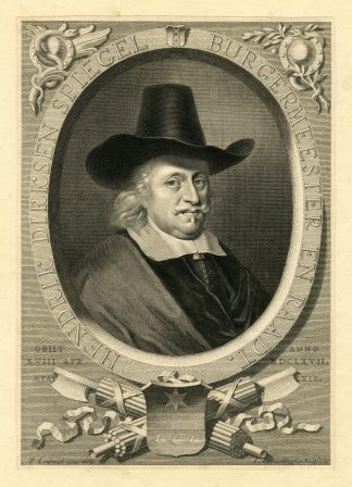 Antique Print-PORTRAIT-SPIEGEL-MAYOR-AMSTERDAM-Munnickhuysen-van Limborch-1685