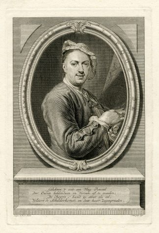 Antique Print-PORTRAIT-JACQUES DE ROORE-Punt-de Roore-1736